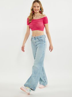 Artikelbild Damen Crop-Top von MyMo in pink uni