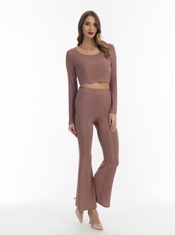 Damen Cropped-Jersey-Top