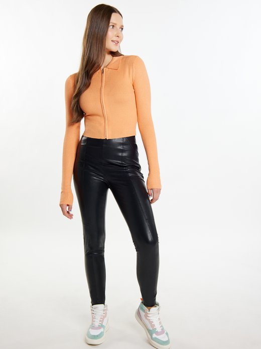 Damen Cropped Strickjacke