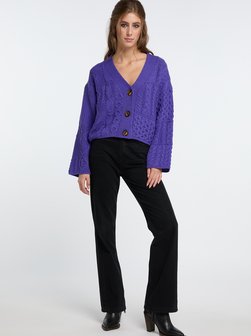 Damen Cropped Strickjacke