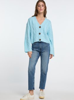 Damen Cropped Strickjacke