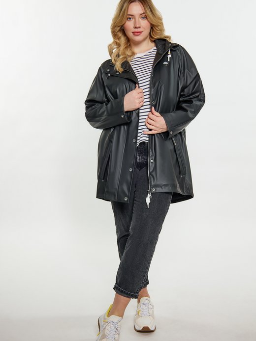 Damen Curvy Regenmantel