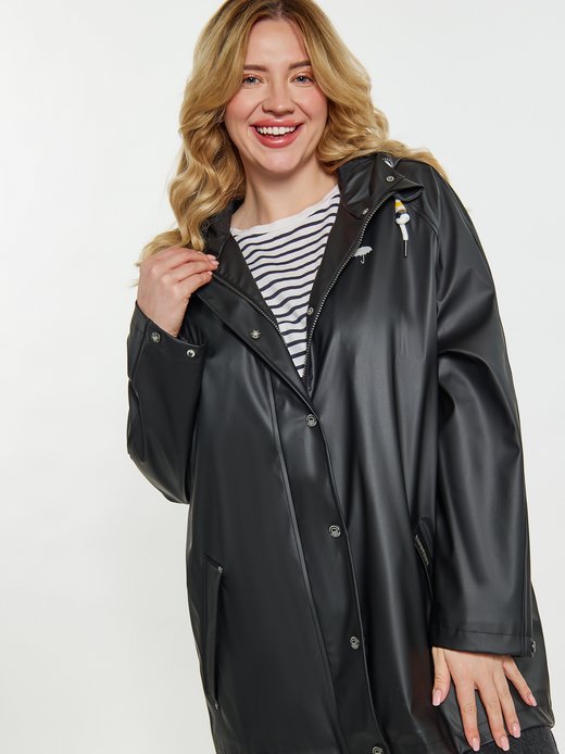 Damen Curvy Regenmantel
