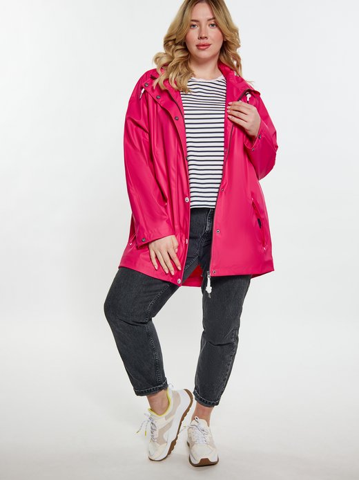 Damen Curvy Regenmantel