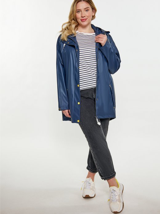 Damen Curvy Regenmantel