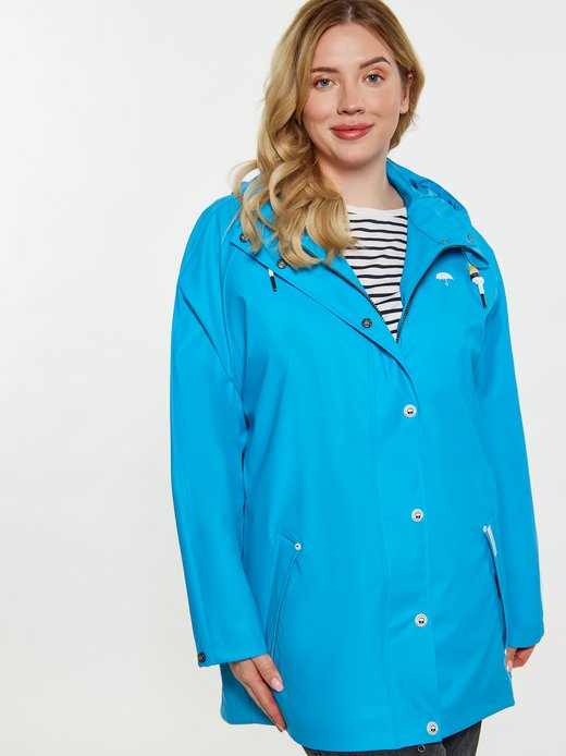 Damen Curvy Regenmantel