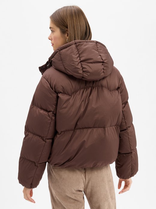 Damen Denim-Daunenjacke