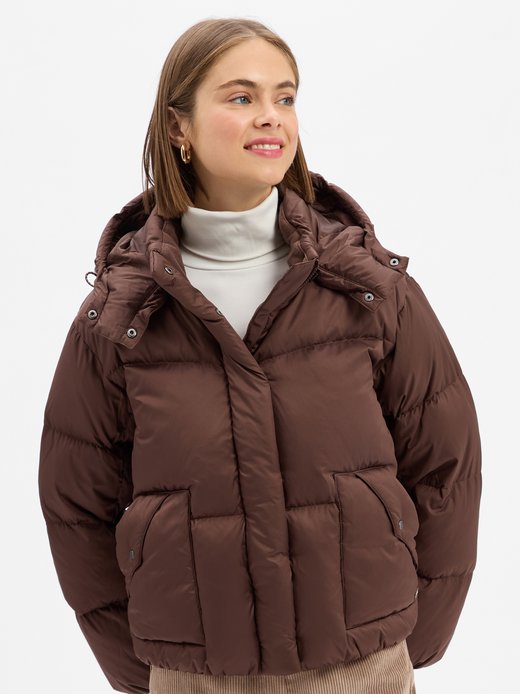 Damen Denim-Daunenjacke