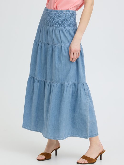 Damen Denimrock PZJILL Elastische Taille