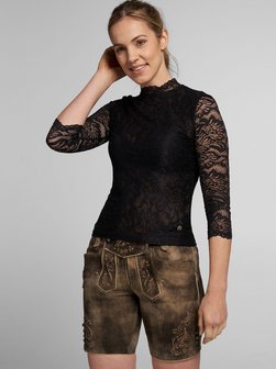 Artikelbild Damen Dirndlbluse - Amberg von Spieth & Wenksy in schwarz gemustert