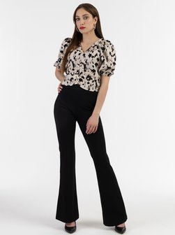 Artikelbild Damen Drapiertes Blusenshirt von Faina in beige gemustert