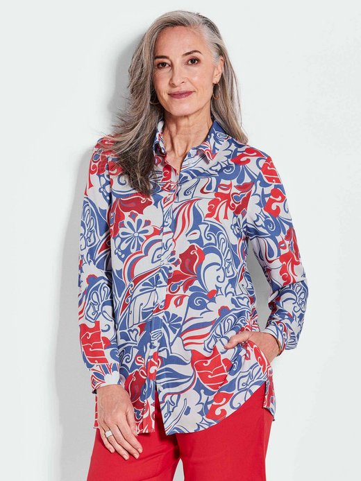 Damen Druckbluse