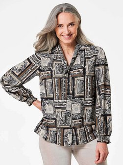 Damen Druckbluse