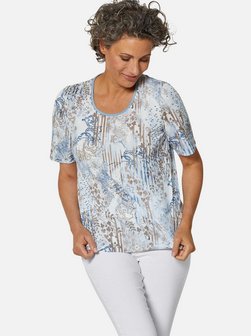 Artikelbild Damen Druckshirt von Goldner in hellblau gemustert