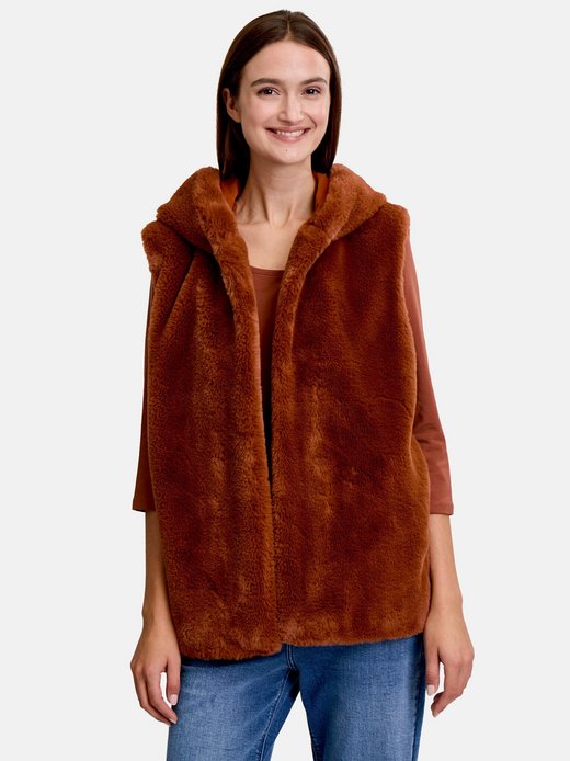 Damen Fake Fur-Weste