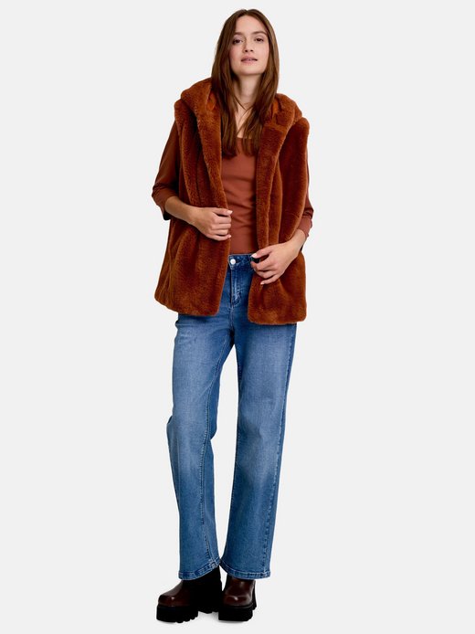Damen Fake Fur-Weste