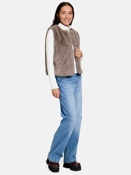 Damen Fake Fur-Weste