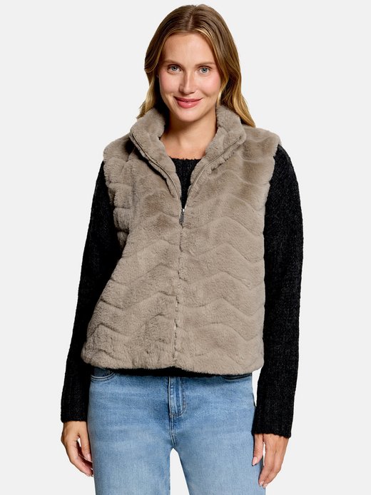 Damen Fake Fur-Weste