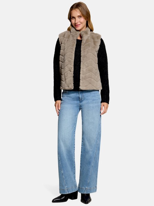 Damen Fake Fur-Weste
