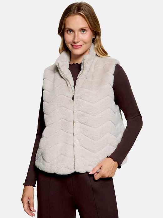 Damen Fake Fur-Weste