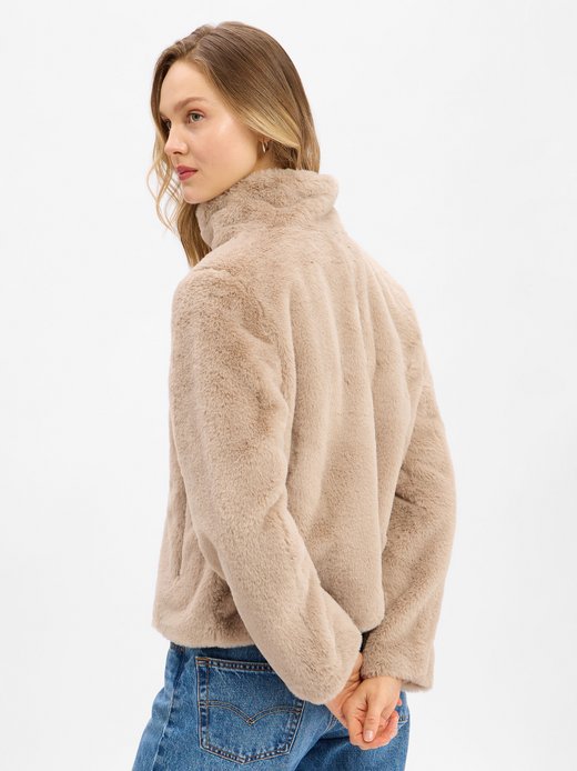 Damen Faux Fur Jacke