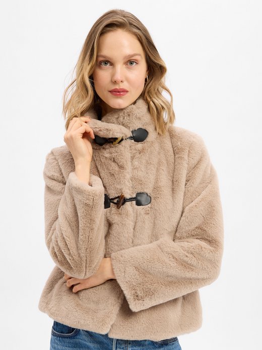 Damen Faux Fur Jacke