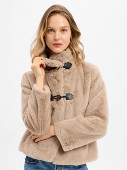 Damen Faux Fur Jacke