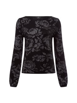 Artikelbild Damen Feinstrickpullover - Let's Celebrate von Monari in schwarz silber gemustert