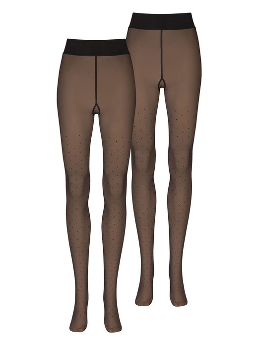 Damen Feinstrumpfhose  -  Warm & Transparent Innenplüsch Prints