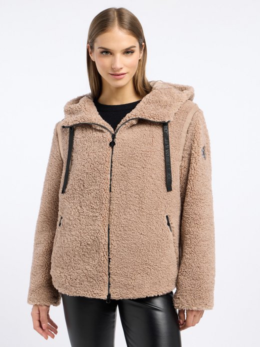 Damen Fellimitatjacke