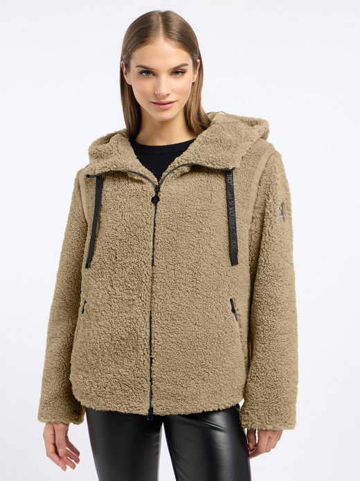 Damen Fellimitatjacke