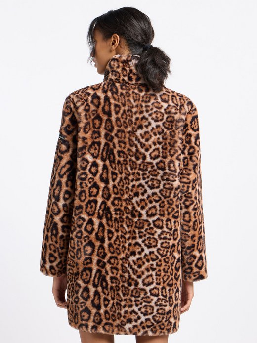 Damen Fellimitatmantel