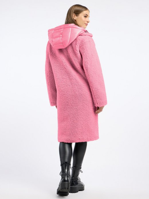 Damen Fellimitatmantel