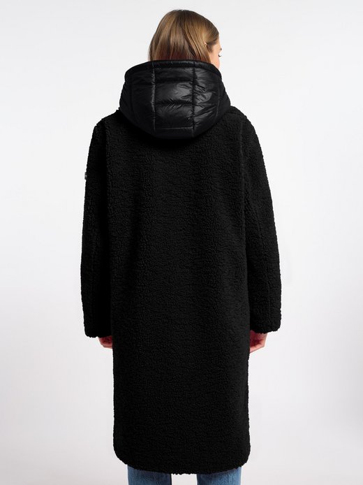 Damen Fellimitatmantel