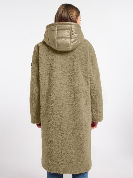 Damen Fellimitatmantel