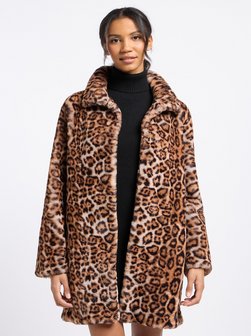 Damen Fellimitatmantel