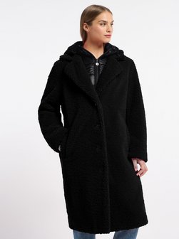 Damen Fellimitatmantel