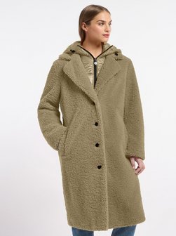 Damen Fellimitatmantel