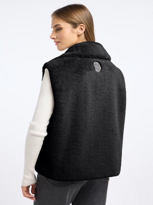 Damen Fellimitatweste