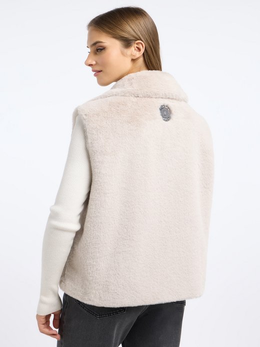 Damen Fellimitatweste