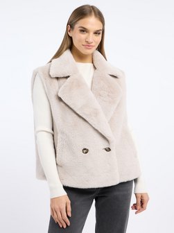 Damen Fellimitatweste