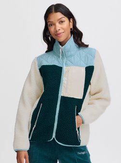 Artikelbild Damen Fleecejacke - JCBERRI von TheJoggConcept. in hellblau ecru gemustert