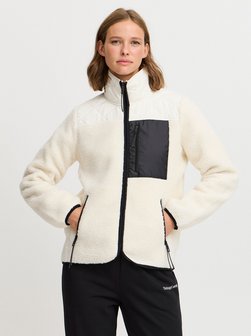 Artikelbild Damen Fleecejacke - JCBERRI von TheJoggConcept. in beige gemustert