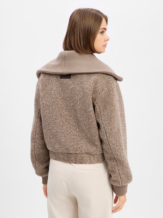 Damen Fleecejacke mit Woll-Anteil