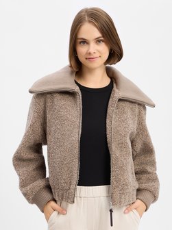 Damen Fleecejacke mit Woll-Anteil
