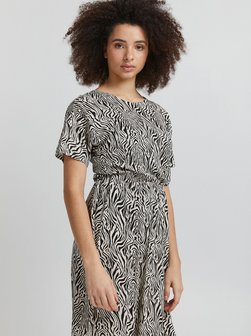 Artikelbild Damen Freizeitkleid - IHLISA von Ichi in schwarz gemustert