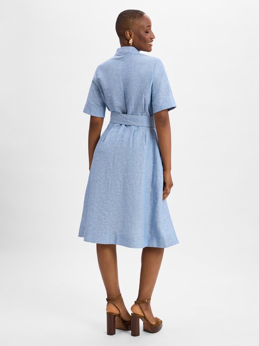 Damen Freizeitkleid mit Leinen-Anteil