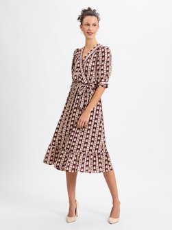 Artikelbild Damen Freizeitkleid von IPURI in bordeaux beige gemustert