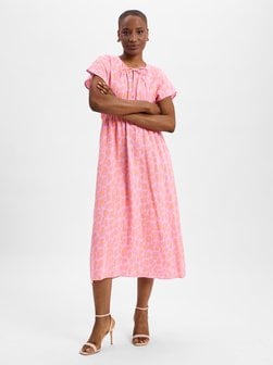 Artikelbild Damen Freizeitkleid von Marie Lund in flieder orange gemustert