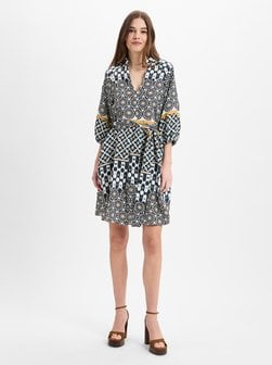 Artikelbild Damen Freizeitkleid von Marc O'Polo in anthrazit gelb gemustert